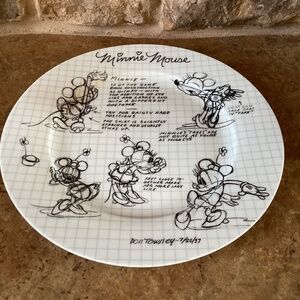 Disney Minnie Mouse Sketchbook Plate Pasta Bowl Set